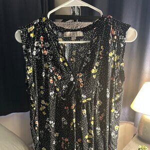 LOFT Brand Sleeveless Floral Top